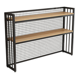 Étagère à double niveau avec <span class=keywords><strong>grille</strong></span>, bibliothèque multi-niveaux en <span class=keywords><strong>fer</strong></span> <span class=keywords><strong>forgé</strong></span>, rangement de table sur le bureau de la résidence universitaire - Product Image 1