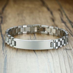 AU750 Waterproof Anti Tarnish 14K 18k Solid Gold Stainless Steel Fashion <b>Men</b> <b>Silver</b> Bracelets <b>Bangles</b> <b>for</b> <b>Men</b> - Product Image 3