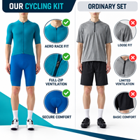 Maillot de cyclisme sur route à manches courtes, respirant, pour l'entraînement, la pratique du vélo, la vitesse et la distance, vêtements de sport d'extérieur