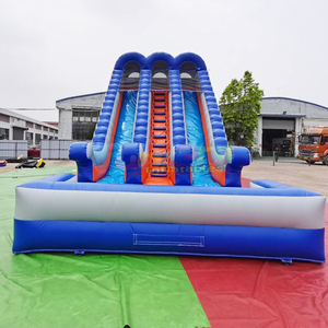 Château gonflable géant double face pour enfants, toboggan gonflable extérieur avec piscine pour adultes - Product Image 1