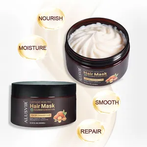 -Masque réparateur pour cheveux, masque capillaire à base d'huile Vegan naturelle, Logo personnalisé, soins et réparation pour chevelure, étiquette privée