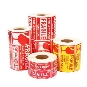 Etiqueta Adhesiva Sensible al Calor UV Personalizada, Súper Duradera, Frágil, de Advertencia de Seguridad para Transporte, a Prueba de Agua, para Alimentos - Product Image 1