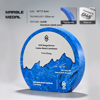 Nouveau design Vente en gros en usine Panneau aluminium-plastique personnalisé Plaque en marbre Impression UV Trophée en marbre Société Cadeau souvenir annuel
