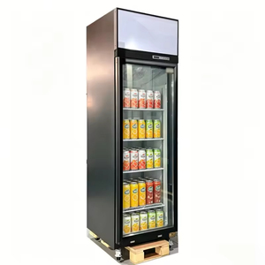 Congélateur vertical à une porte avec compresseur supérieur et porte vitrée simple pour supermarché et magasin de proximité - Product Image 3