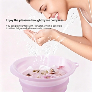 Bol en silicone pliable pour le visage avec bac à glaçons intégré, soulagement de l'acné, cryothérapie pour la maison - Product Image 5