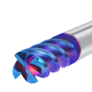 Fraise à queue en carbure monobloc pour CNC, 4 dents, à rayon d'angle, HRC65, pour arrondissement et finition - Product Image 3