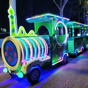Tren Turístico Eléctrico Novedoso para Parques al Aire Libre, Tren Familiar Sin Rieles Comercial para Ferias en Venta - Product Image 5