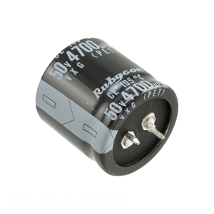 Condensateur à traversée de canal (TH) 3300 uF, en aluminium, 3300UF 20% 50V SNAP TH 50VXG3300MEFC25X30 - Product Image 1