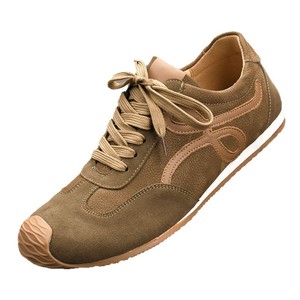Chaussures rétro pour hommes, couleurs mélangées, bout rond, en faux daim, confortables, style décontracté - Product Image 4