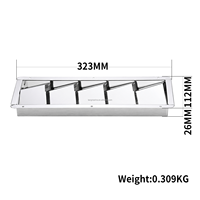 Grille d'aération rectangulaire en acier inoxydable, finition miroir, anti-corrosion, pour yacht et bateau de pêche