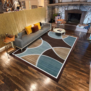 Hotsale Modern Geometric Polyester Machine Made Non-Slip Low Pile Custom Home Living Room <b>Rug</b> - Product Image 3