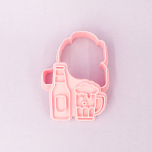 Série de vin <span class=keywords><strong>emporte</strong></span>-pièces en plastique forme de dessin animé écologique pour modèle de verre 3D bricolage argile imprimé Biscuit moule - Product Image 4