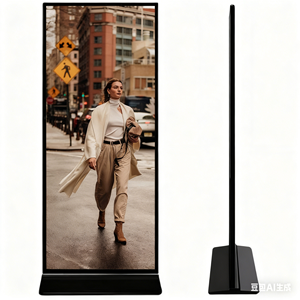 Affichage numérique sur pied 86 pouces 4K, écran plein, Android AI, humanoïde virtuel, kiosque sans écran tactile, microphone intégré pour hôtel, centre commercial, hall d'entrée - Product Image 1