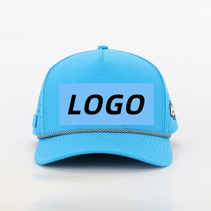 Gorra de béisbol deportiva de 5 paneles estilo urbano para hombre, impermeable, 100% poliéster, con cuerda, corte láser, tela Oxford, para correr - Product Image 2