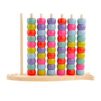 Jouets mathématiques en bois Montessori en gros : jeu d'addition, de soustraction et de comptage avec cartes pour l'éducation des tout-petits