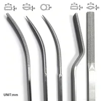 Ensemble de 5 limes diamantées à tranchant de couteau HF-50, 100 #   Grit pour les zones difficiles d'accès comme les arcs, les coutures et les coins, personnalisable