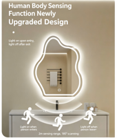 Miroir de salle de bain LED à température de couleur réglable avec reconnaissance gestuelle de haute technologie pour les distributeurs d'éclairage