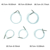 Juego de Agujas de Tejer Circulares Desmontables de Acero Inoxidable en 3 Tamaños, 5 mm, 8 mm, 11,5 mm, Finamente Pulimentadas para Proyectos de Tejer Suéteres