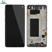Écrans LCD TFT pour téléphone portable pour Samsung Galaxy S10 SM-G973 avec cadre, ne prenant pas en charge l'identification des empreintes digitales