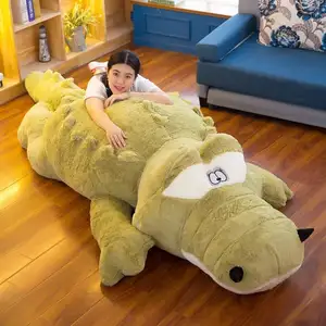 Riesiges Krokodillegen riesiges gefülltes Tier-Plüschtiel weiches Schlafbett Karikatur Plus-Scheiben große Größe langes Kissen Kinderspielzeug
