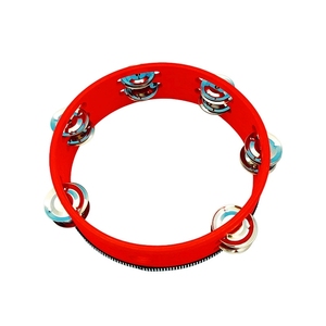 Wholesale Natural Wooden Double Row Tambourine <b>Drum</b> Percussion Instrument Folk Dance Rhythm Toy - Product Image 1