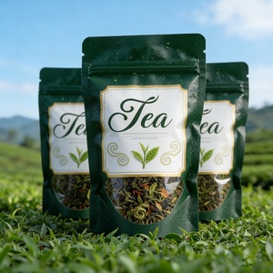 Custom Printing Eco-Friendly Doypack Stand up Pouches Food Grade Resealable 500g 1000g 1kg Tea Package Tea Bags with Zipper - Product Image 2