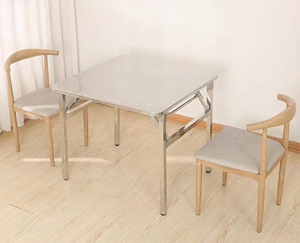 Tavolo per banchetti pieghevole in acciaio inox per <span class=keywords><strong>Picnic</strong></span> e cibo per alberghi e ristoranti - Product Image 2