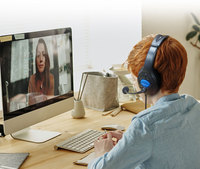 Headset USB Profesional Laris Manis, Charger Audio Murah dengan Mikrofon untuk Komputer, Call Center & Headset Telepon