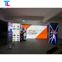 Panel de Fondo Modular para Stand de Exhibición, Mural Gráfico de Tela para Programas de Promoción de Marca en Ferias Comerciales Internacionales
