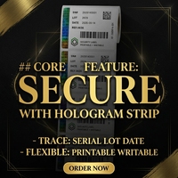 Étiquette de sécurité holographique personnalisée pour pièces automobiles, autocollant en papier couché imprimable et inscriptible avec code-barres, QR et numéro de série, anti-effraction