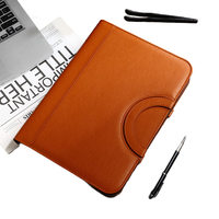 Porte-documents A4 professionnel en cuir de qualité supérieure avec logo personnalisé, organiseur à anneaux, calculatrice et carnet de notes