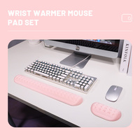 Ensemble de clavier et souris ergonomiques violets avec repose-poignets en mousse à mémoire de forme, antidérapant, pour une saisie facile, coussin de jeu résistant à l'eau, en stock