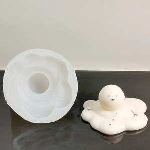 Christmas Melting Snowman <b>Candle</b> <b>Mold</b> Diy Soap Plaster <b>Mold</b> For Holiday Craft Making - Product Image 3