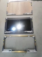 Kit de quincaillerie pour porte coulissante en aluminium avec amortisseur silencieux à fermeture douce pour salon, meuble TV, cave à vin et bibliothèque