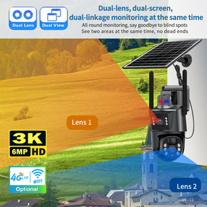 Cámara de Seguridad con Reflector Solar Económica, Visión Nocturna, Sensor CMOS, Audio Bidireccional, IP65 Impermeable, para Exteriores, con Tarjeta de Memoria 4G - Product Image 5