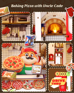 3D Wooden Puzzle Bookend Pizza Shop, LED Lighted Fox Pizzeria <b>Book</b> Nook Kit for DIY Craft & Restaurant Decor Gifts - Product Image 2