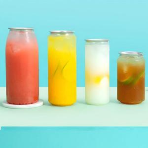 Latas Desechables de Plástico PET Transparente con Logotipo Personalizado para Té con Leche, Jugos, Pasteles, con Tapa Abierta de Aluminio - Product Image 1