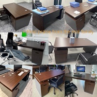 Ensemble de bureau de direction de luxe, mobilier moderne pour cadre dirigeant, bureau d'ordinateur extensible et convertible en MDF