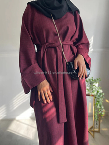 Premium Casual Abaya <span class=keywords><strong>per</strong></span> donne musulmane Chic tasche solide abbinate cintura allentata <span class=keywords><strong>per</strong></span> <span class=keywords><strong>abbigliamento</strong></span> da <span class=keywords><strong>donna</strong></span> Chic da <span class=keywords><strong>ufficio</strong></span> - Product Image 6