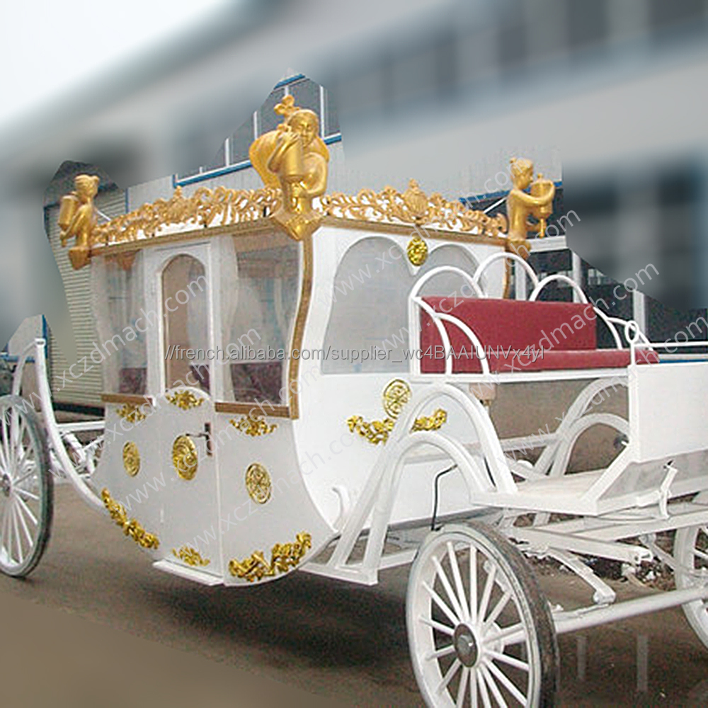 Classique calèche royale/Confortable carrosse royal/famille Royale Européenne transport chariot royal fabricant {ZD-RC07}