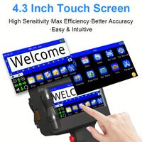 Fabricante de Impresoras Portátiles, Impresora de Inyección de Tinta de Alto Volumen con Pantalla Táctil de 4.3 Pulgadas y 600Dpi para Bolsas de Plástico