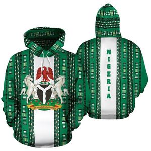 Nigeria <strong>Flag</strong> With Dashiki Vintage Printed <strong>Sublimation</strong> Hoodies Fashionable <strong>Custom</strong> Men's Hooded Sweatshirt Hoodie Sweater - Product Image 1