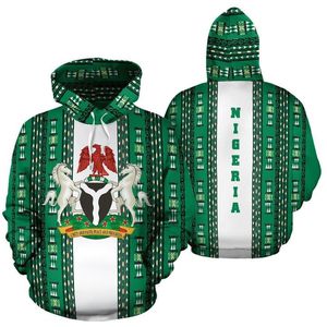 Bandiera della Nigeria con felpe con cappuccio sublimazione stampate Vintage Dashiki maglione con cappuccio felpa con cappuccio da uomo personalizzato alla moda