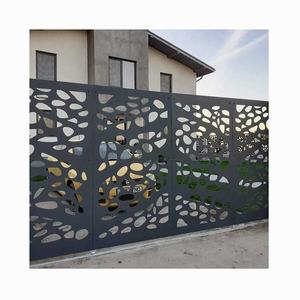 Puerta de panel de aluminio cortada con láser, personalizada, puerta de entrada de aluminio para puerta de entrada, moderna, <span class=keywords><strong>principal</strong></span> - Product Image 5