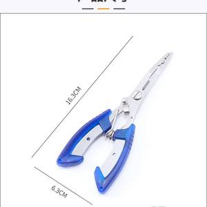 Pince de pêche Ztc014 en acier inoxydable, multifonctionnelle, portable, coupe-ligne, sac en nylon bleu - Product Image 5