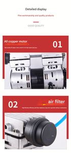 Pompe à air silencieuse sans huile 220V, compresseur d'air industriel de petite taille - Product Image 5