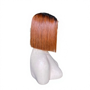Perruque Bob Shin Hair Double Drawn Bone Straight Kim K 2*6 avec closure, extensions de cheveux humains vierges vietnamiens pour coiffure sans colle - Product Image 1