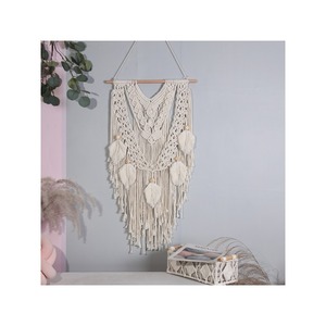 Tapisserie à franges tissée à la main, décoration pour chambre d'hôtes, suspension artistique pour <span class=keywords><strong>chevet</strong></span> et entrée, tapisserie bohème pour salon - Product Image 2