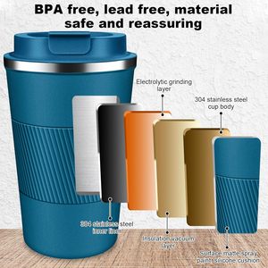 BPA Free 12/16oz OW Insulated Vacuum Flask Stainless Steel Coffee Tumbler <b>Reusable</b> Iced Coffee Cup Owaal Hot Coffee Travel <b>Mug</b> - Product Image 2