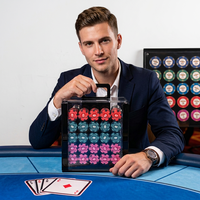 Pasokan Pabrik Premium 1000 Buah Kotak Chip Poker Akrilik Transparan Portabel Tahan Lama Ramah Lingkungan Custom LOGO Coolstar